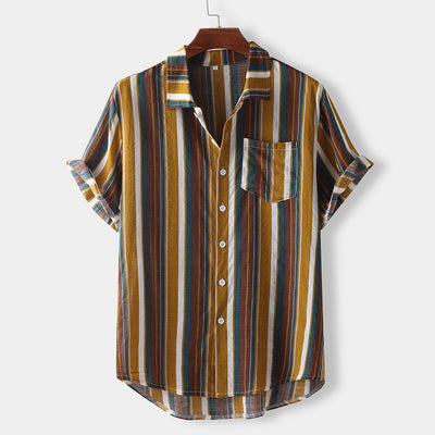 Camisa Casual de Rayas Hawaianas - Image 6
