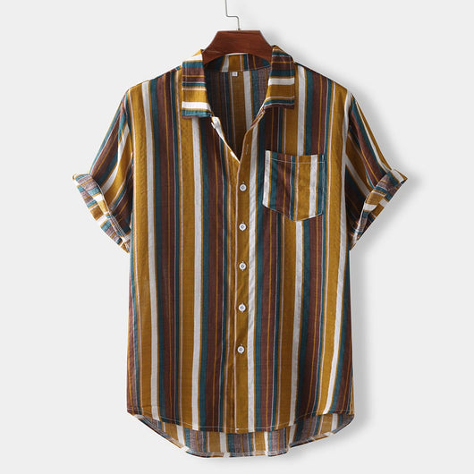 Camisa Casual de Rayas Hawaianas - Image 6