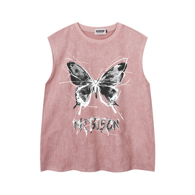 Playera Chaleco con Estampado de Mariposas para Hombre - Image 4