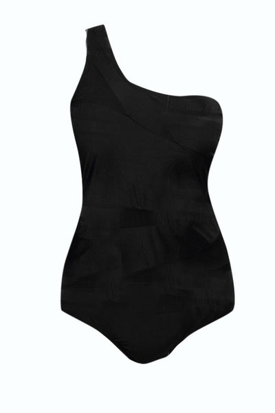 Traje de Baño Enterizo Negro Asimétrico para Mujer - Image 5
