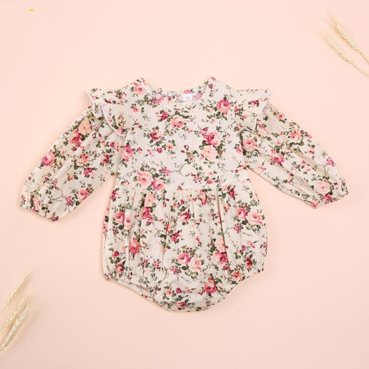Jumpsuit Infantil Floral de Manga Larga - Image 2