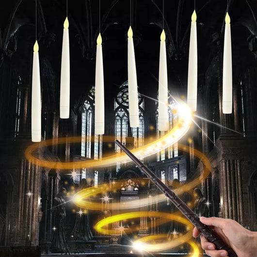 Set de Velas Navideñas LED con Control Remoto por Suspensión
