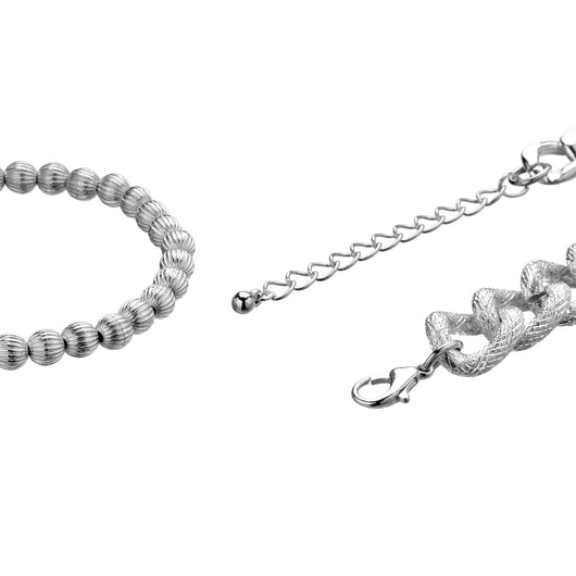 Pulsera Doble Capa Geométrica de Aleación de Aluminio para Mujer - Image 14