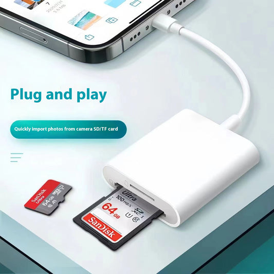 Adaptador Lector de Tarjetas OTG USB-C para Móvil y Cámara
