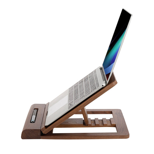 Soporte Ergonómico para Laptop en Madera Maciza Plegable y Portátil - Image 2