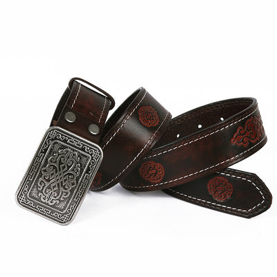 Cinturón Unisex con Patrón de Relieve Auspicioso - Image 4