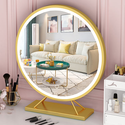 Espejo de Maquillaje LED Dorado Grande con Luz Integrada - Image 12
