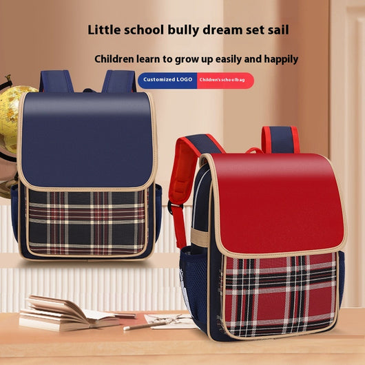 Mochila Escolar Impermeable con Descompresión Estilo Británico para Preescolar - Image 3