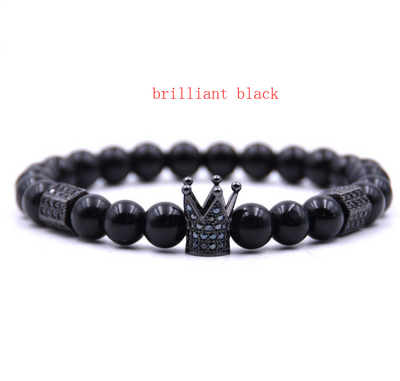 Pulsera de Cobre con Incrustación de Micro Corona y Circonita Blanca Natural - Image 3