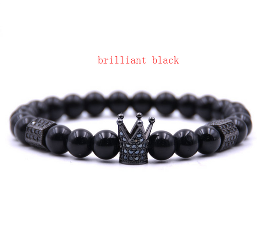 Pulsera de Cobre con Incrustación de Micro Corona y Circonita Blanca Natural - Image 3