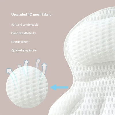 Almohada de Baño 4D Lavable - Cojín de Espuma para Bañera - Image 4