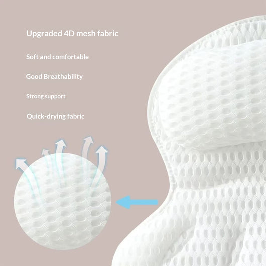Almohada de Baño 4D Lavable - Cojín de Espuma para Bañera - Image 4