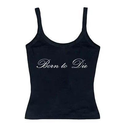 Top Corto sin Mangas con Estampado de Letras en Encaje - Image 17