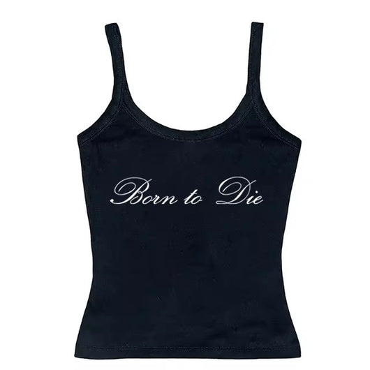 Top Corto sin Mangas con Estampado de Letras en Encaje - Image 17