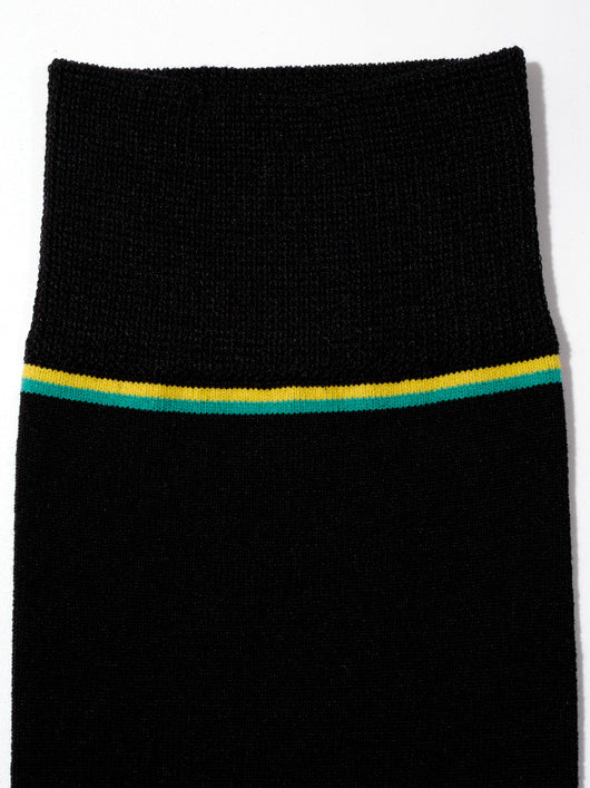 Calcetines Ejecutivos Pinstriped Algodón Mercerizado Negro Verde Amarillo - Image 11