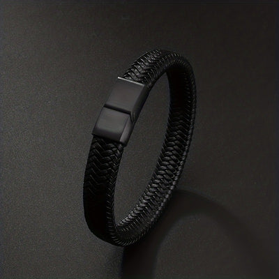 Pulsera de Cuero Vintage para Hombre con Cierre Magnético - Image 11