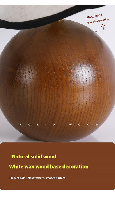 Lámpara de Mesa Retro en Madera de Nogal con Diseño Floral Creativo - Image 18
