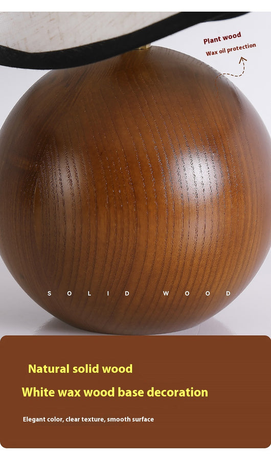 Lámpara de Mesa Retro en Madera de Nogal con Diseño Floral Creativo - Image 18