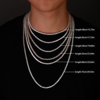 Collar Largo Río de Estrellas en Plata 925 con Moissanita Doble - Image 13