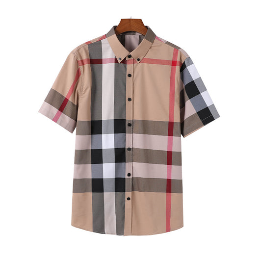 Camisa Cuadros Business Casual Manga Corta Unisex - Image 8