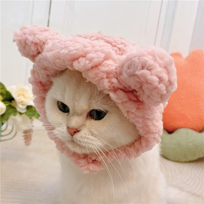 Gorro Disfraz de Osito Cálido para Gatos y Mascotas Pequeñas - Image 5
