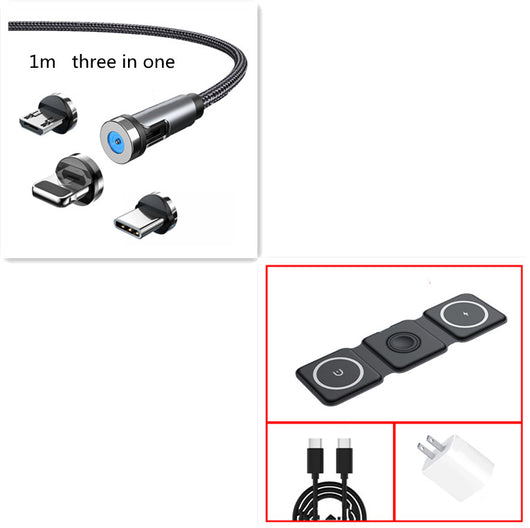 Cable Magnético 3 en 1 de 540° Rotativo - Carga Rápida Android, USB-C y Lightning - Image 42