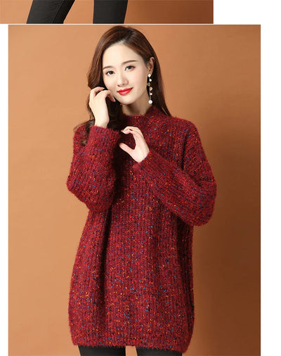 Suéter Grueso de Lana para Mujer Talla Mediana - Prenda Holgada de Abrigo - Image 16