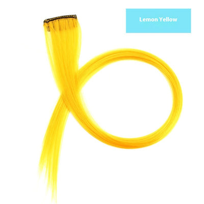 Extensiones de Cabello Teñido con Mechones de Colores Vibrantes - Image 3