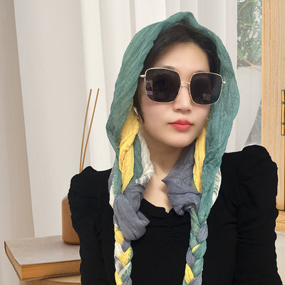 Pañuelo Tejido a Mano con Trenza para Niñas - Accesorio de Moda Delgado - Image 9