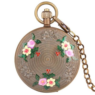 Reloj de Bolsillo con Flores Talladas - Image 7
