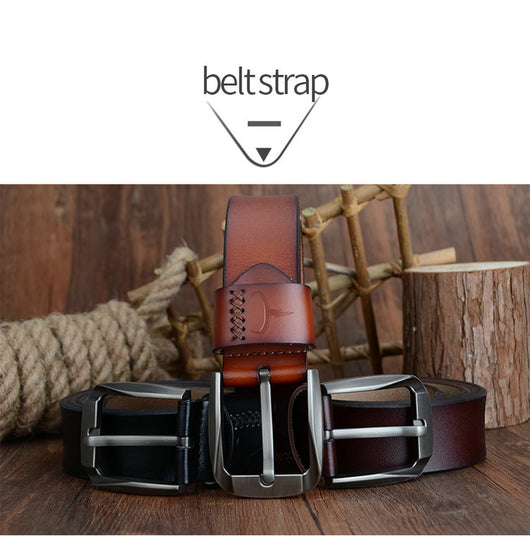 Cinturón de Cuero para Hombre con Hebilla de Pasador - Image 4