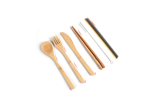 Set de Cubiertos Portátil de Bambú Reutilizable con Estuche - Cero Residuos - Image 5