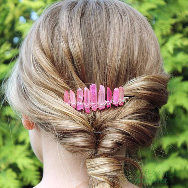 Peine de Cristal Verde para Novia - Accesorio de Boda Elegante