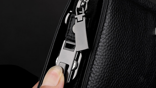 Cartera de Cuero Genuino para Hombre con Cierre de Combinación - Image 7
