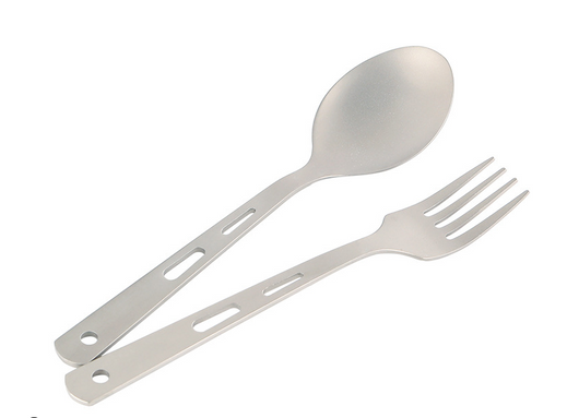 Juego de Cubiertos de Titanio Puro para Camping - Cuchillo, Tenedor y Cuchara Portátil - Image 8