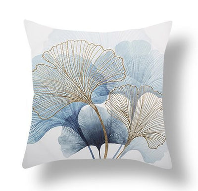 Funda de Almohada Terciopelo Melocotón con Estampado Ginkgo - Image 9