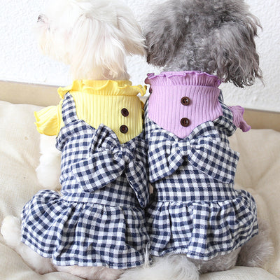 Falda Escocesa con Hebilla de Madera para Mascotas - Image 6