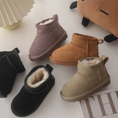 Botas de Nieve Altas Infantiles de Color Liso