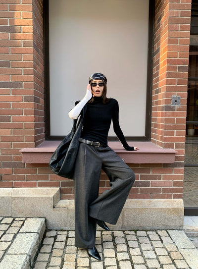 Suéter de Lana Slim Fit Bicolor con Contraste para Mujer - Image 33