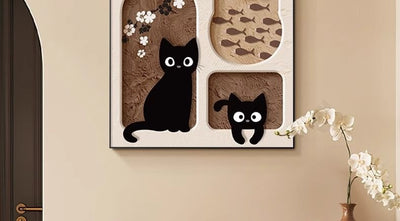 Cuadro Decorativo Gato Adorable Estilo Crema para Sala y Comedor - Image 15