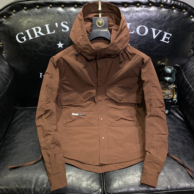 Chaqueta de Trabajo Casual con Capucha - Abrigo Shell para Hombre - Image 43