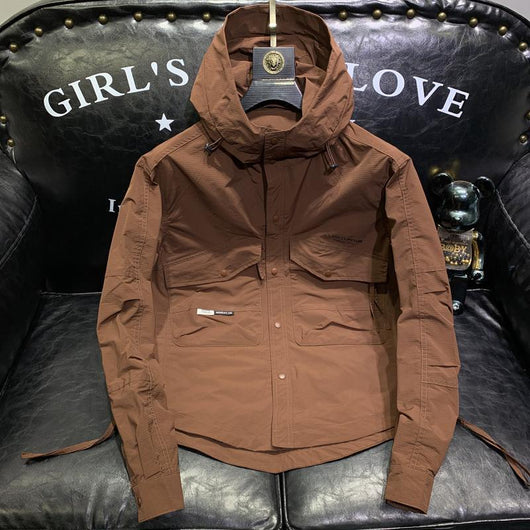 Chaqueta de Trabajo Casual con Capucha - Abrigo Shell para Hombre - Image 43
