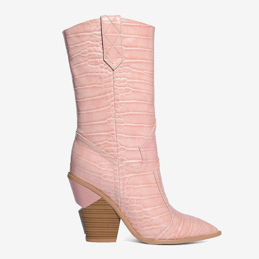 Botas Cuña Azul para Mujer Talla Grande - Image 8