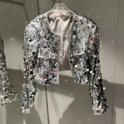 Abrigo Brillante con Lentejuelas para Otoño - Top Elegante para Mujer