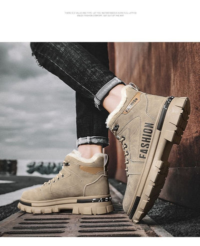 Zapatos Cálidos de Algodón con Forro Polar para Hombre - Image 12