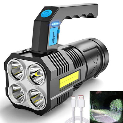 Linterna LED Recargable de 4 Núcleos Ultra Potente - Alcance Extremo - Image 2