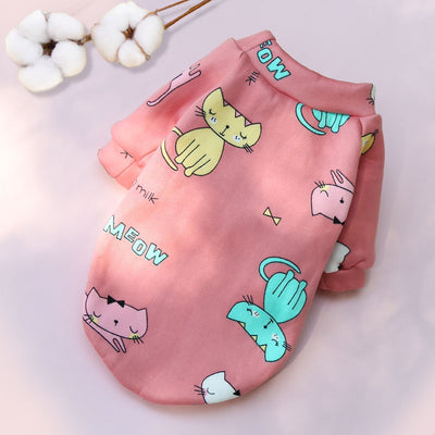 Suéter de Dos Patas con Estampado de Dibujos Animales y Forro de Terciopelo para Mascotas - Image 34