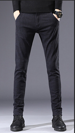 Pantalones Casuales Slim Fit Elásticos con Acabado Cepillado para Hombre - Image 6