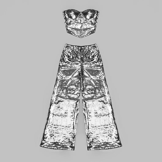Pantalón Cintura Alta y Pierna Ancha con Detalle Ombligo - Image 5