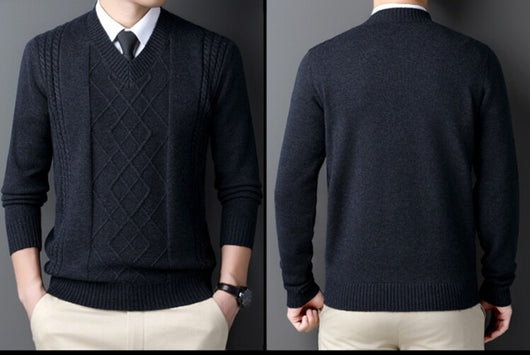 Suéter Casual para Hombre con Cuello Tipo Polo - Pullover de Punto - Image 28